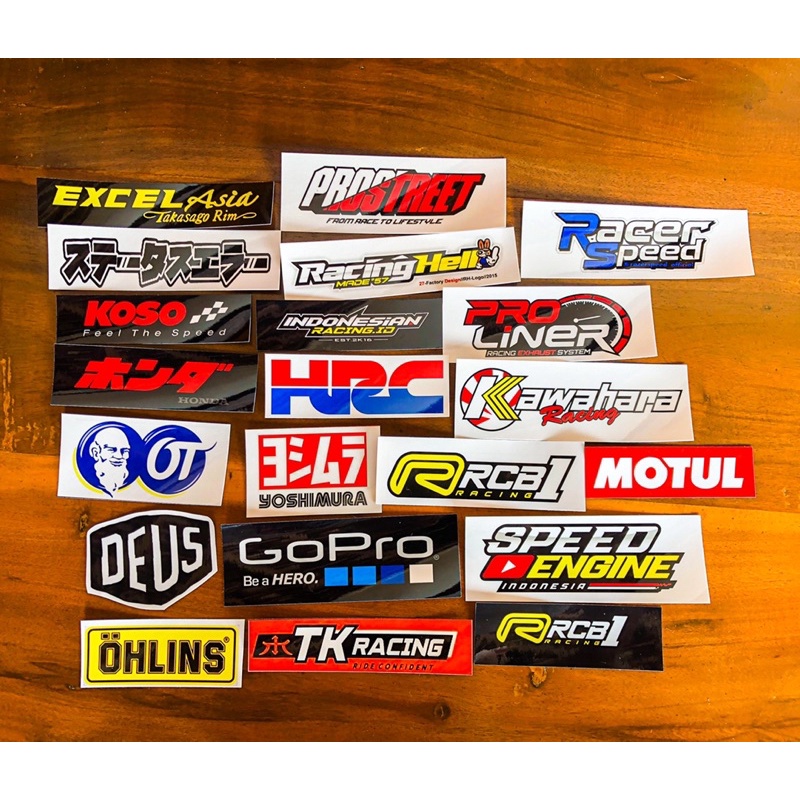 sticker stiker pack racing variasi rcb motul yoshimura gopro racer hrc