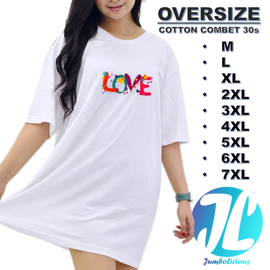 Kaos Wanita Korea Ld 130 120 140 Jumbo Oversize Ukuran Besar XXL XXXL Terbaru Bahan Adem Katun Asli