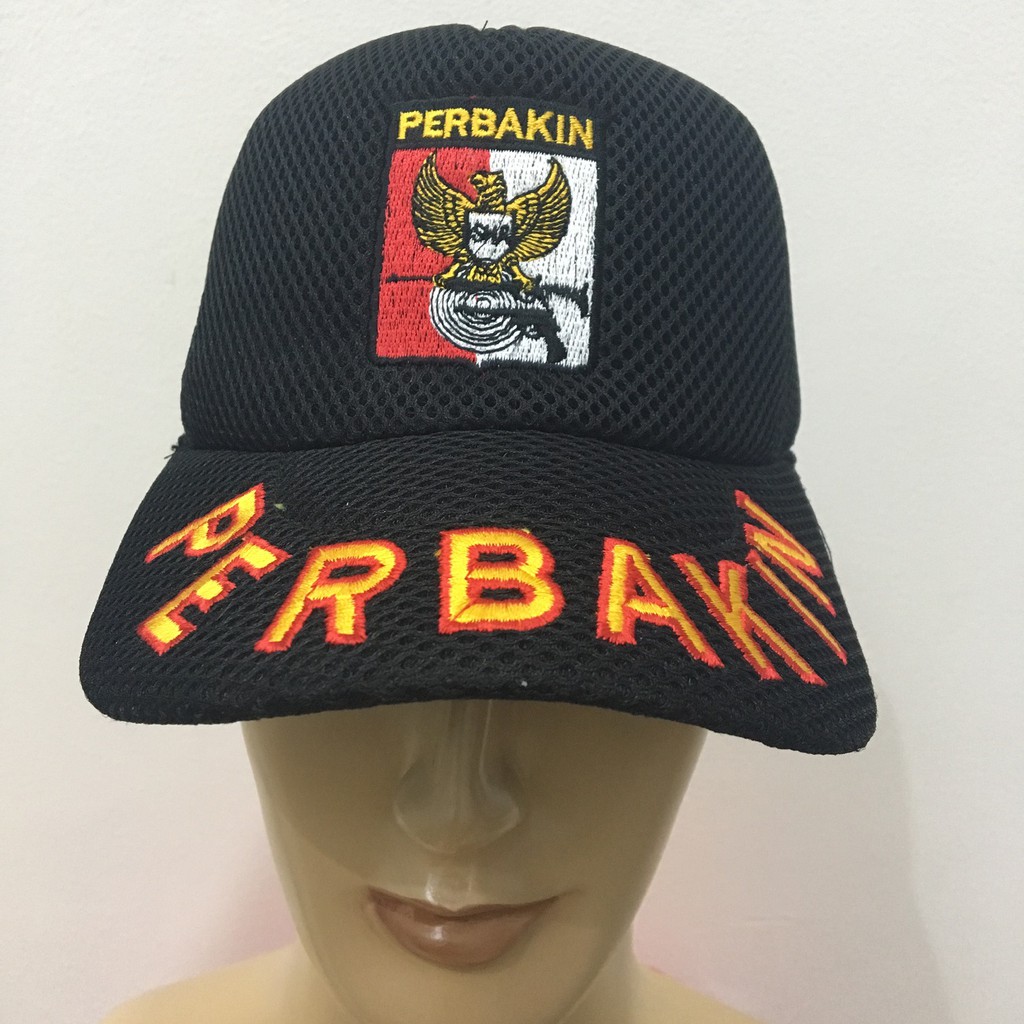 Topi Jaring Perbakin - Topi Perbakin Logo Besar