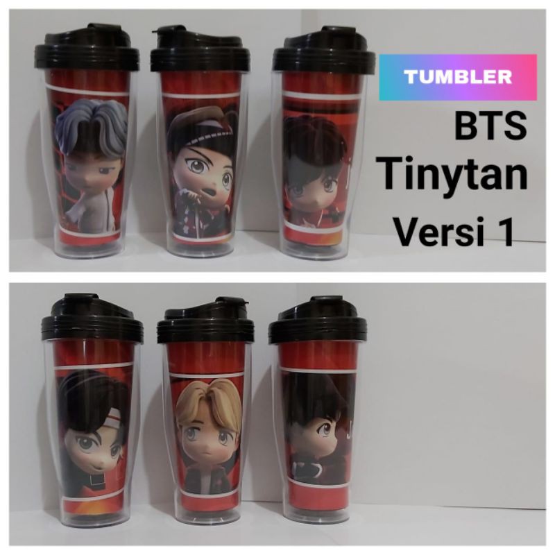 Botol Tumbler Kpop // Botol Minum BTS Edisi Tiny Tan