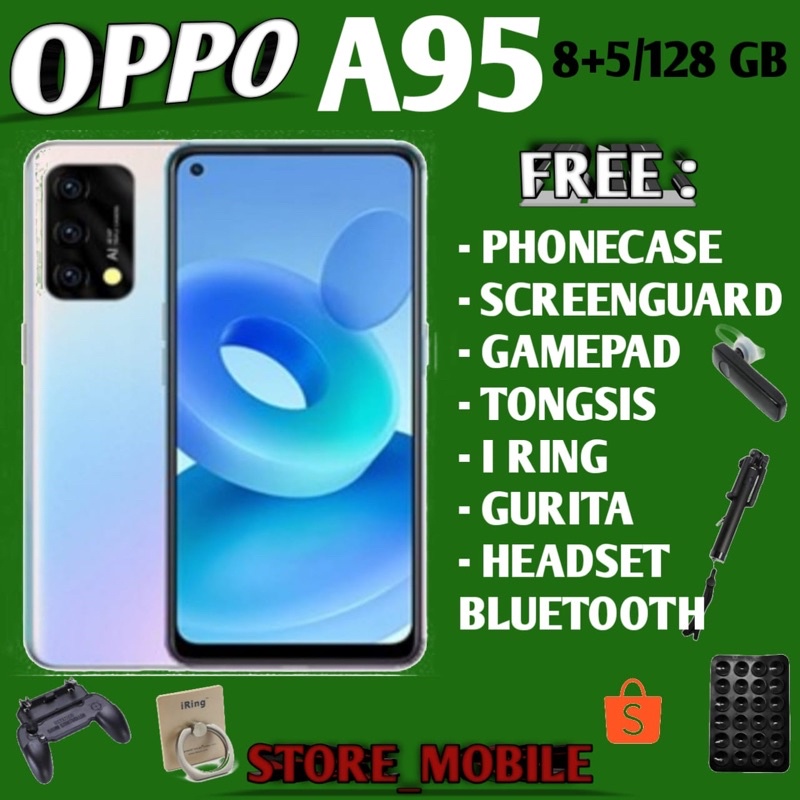 OPPO A95 8/128 ( 8GB + 5GB EXTENDED RAM ) GARANSI RESMI