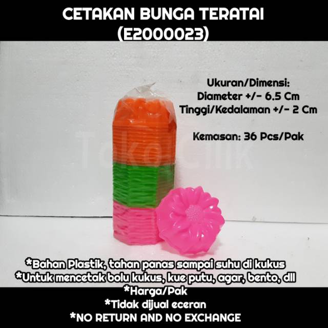 Cetakan plastik bunga teratai kue kukus puding agar jelly nasi