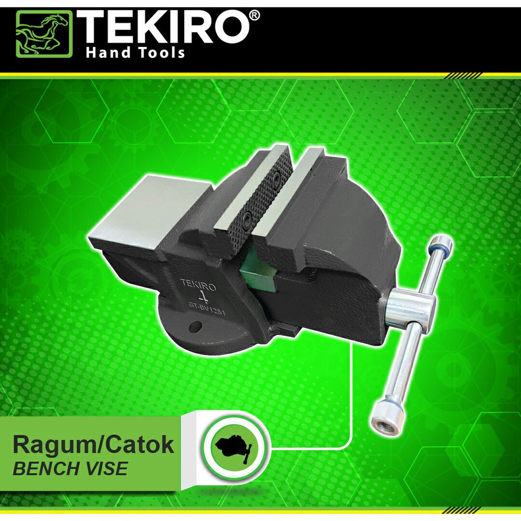 Tekiro Ragum 3 Inch / Tekiro Bench Vice 3 Inch / Catok Besi 3 Inch / Bais Meja 3 Inch