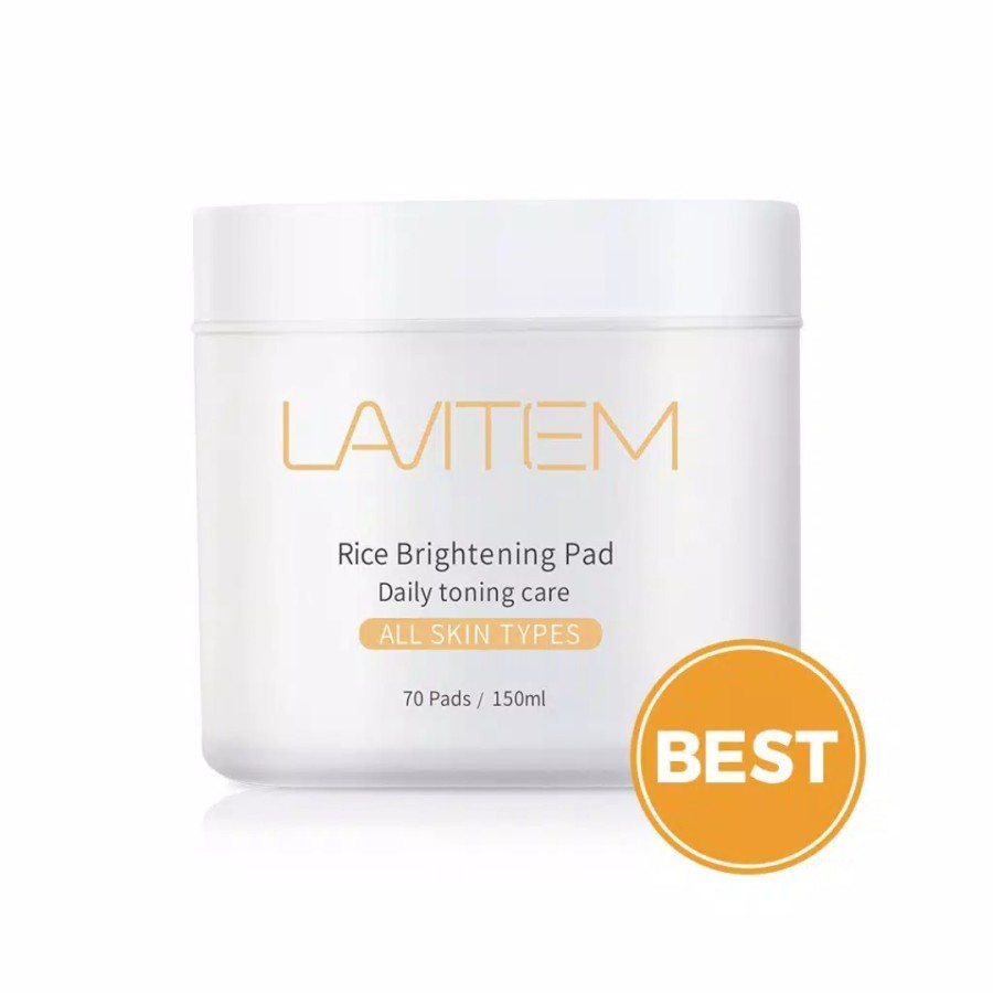 LAVITEM RICE BRIGHTENING PAD / TONER ISI 70 PADS
