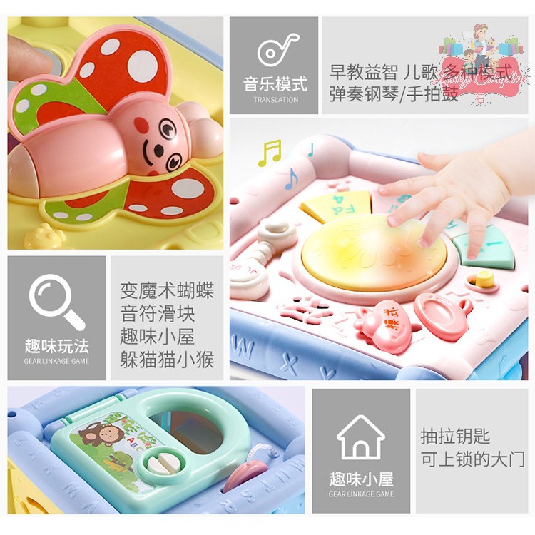 [BIG SALE] [FREE BATERAI DAN OBENG] Mainan 6in1 / mainan edukasi multifungsi bayi/anak dengan bermacam mainan dan lagu musik