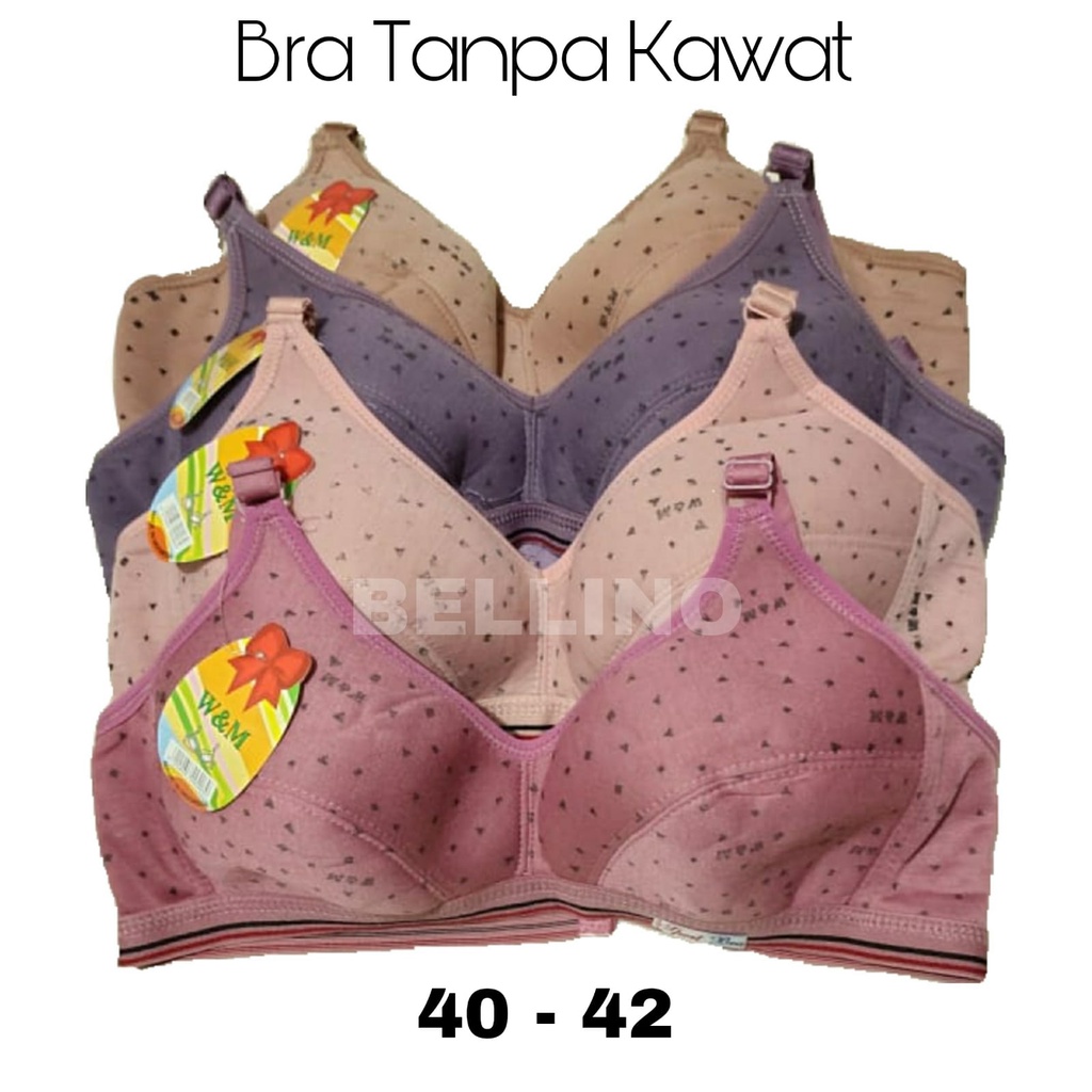 Bh Cewek Tanpa Kawat Jumbo 40 42 Kait 2 Busa Tipis List Motif Bra Wanita Murah Bh Wanita Kutang Ibu Bh Harian Bh Tanpa Kawat Bra Murah