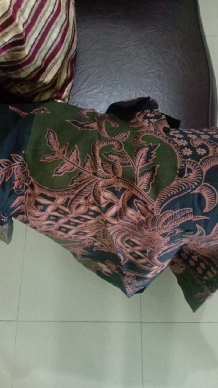 Proboseto Hijau Kemeja Batik Pria Full Furing Bahan Katun Primisima