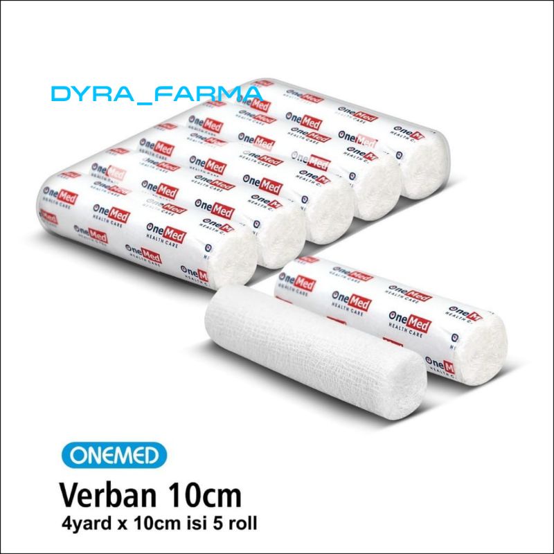Kasa Verbang Gulung 10cm x 4yard Onemed Harga Per pack isi 5 Roll / Kasa Perban Gulung / Kasa Gulung