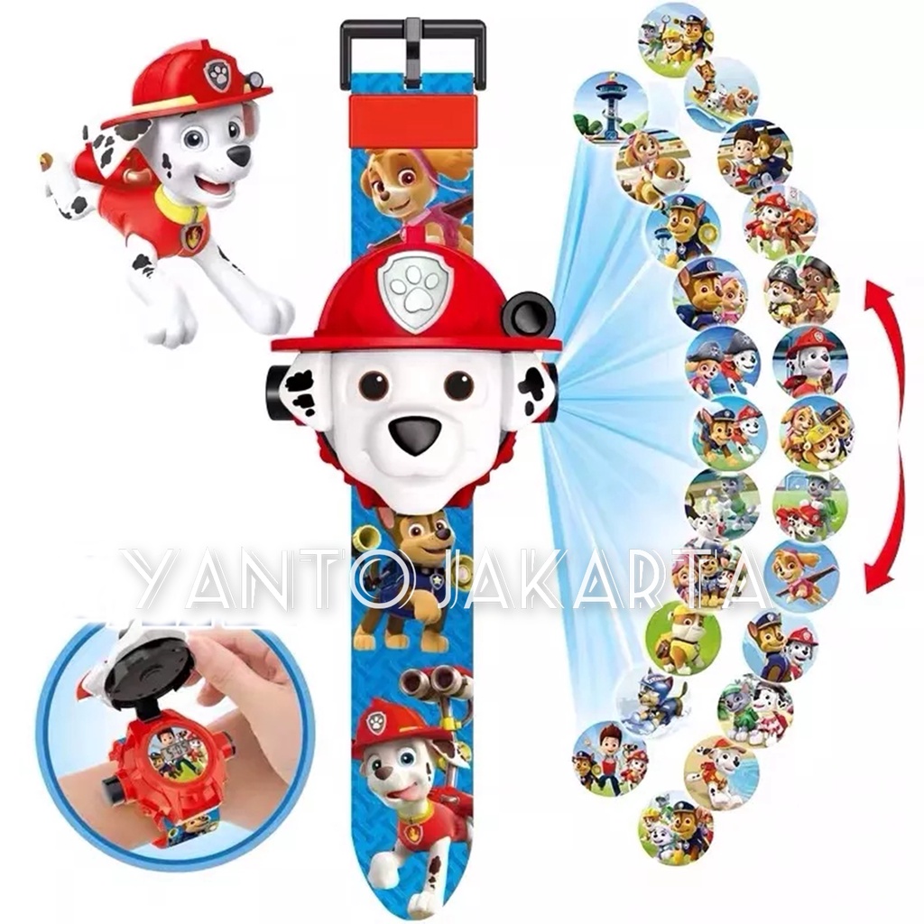 JAM PAW PATROL MARSHALL ANAK LAKI LAKI LAMPU PROYEKTOR