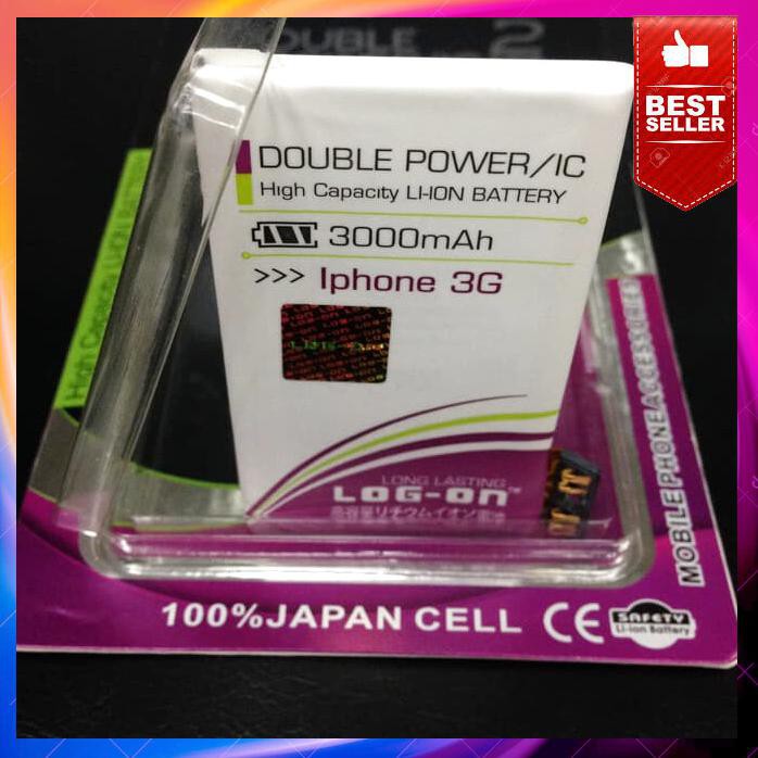 Acc Hp Baterai Double Power Iphone 3G 3 G 3 G Log On Logon 3000Mah