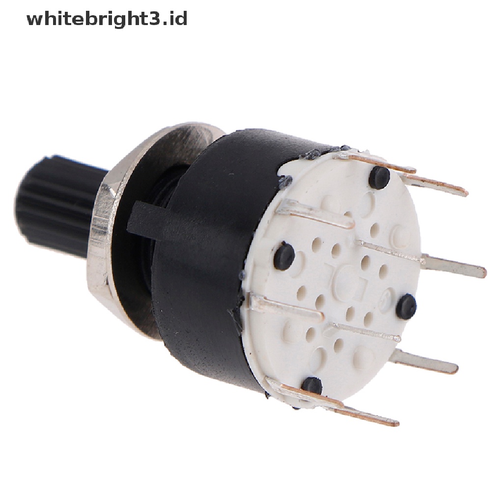 (whitebright3.id) Sr16mm Saklar Rotary Switch 2 Pole 3 4 Posisi 1 Pole 5 6 8 Posisi Axis