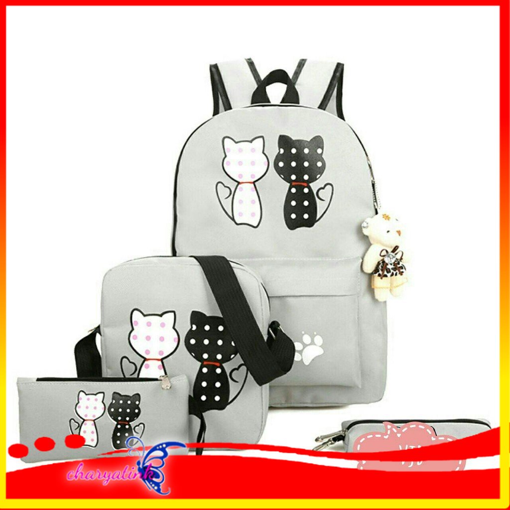 Charyatink - Tas Ransel wanita 4in 1 Dapat Full Set