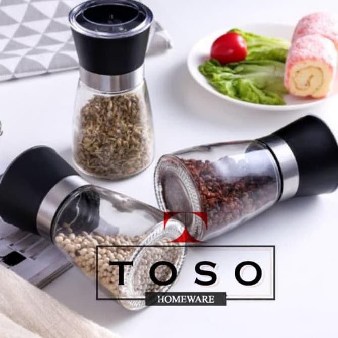 

Glass Salt Pepper Mill Manual Grinder Gilingan Lada Merica Bumbu