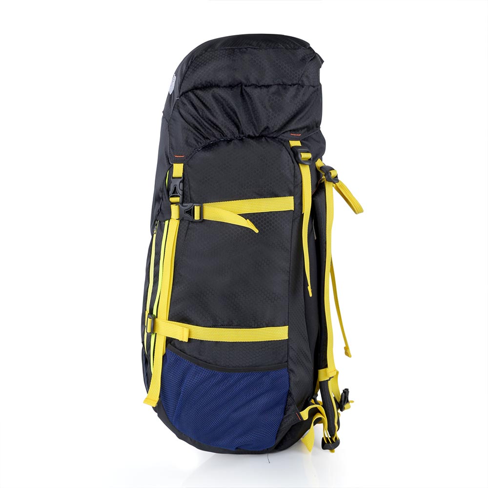 Justrue TNF Tas Gunung 50 Liter Ransel Keril Camping Hitam Kuning 600