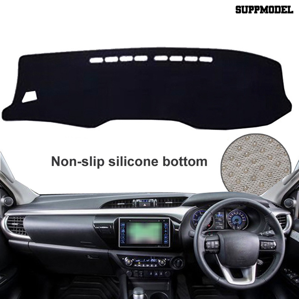 Suppmodel Cover Pelindung Dashboard Mobil Bahan Polyester Tebal Untuk Toyota Hilux 2015-2020