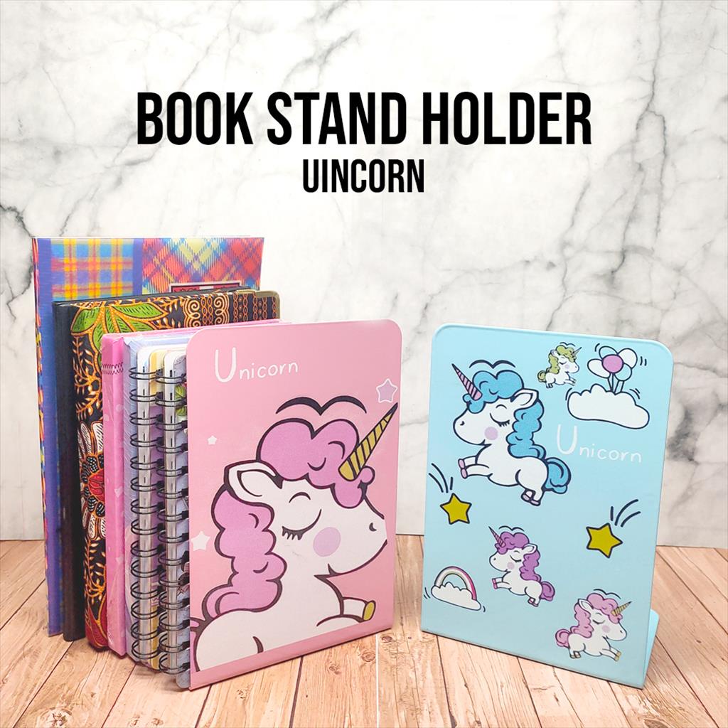 

2pc Book Stand UNICORN / 1set Sandaran buku / Book End