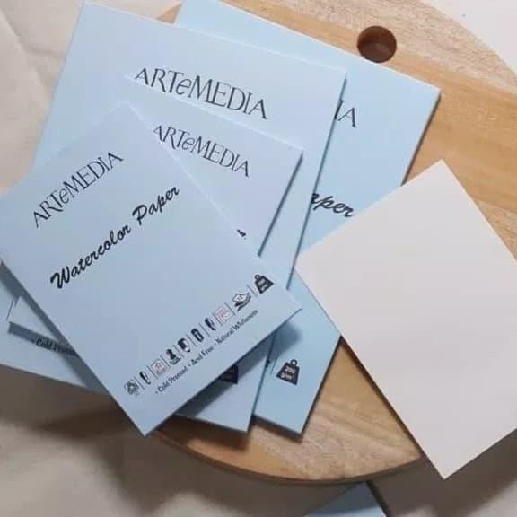 

ARTEMEDIA A6 WATERCOLOR WATER COLOR PAPER KERTAS GAMBAR KHUSUS CAT AIR Berkualitas