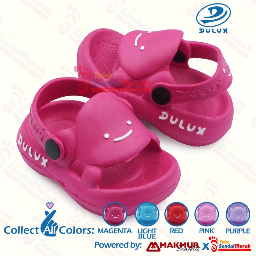 Toko Sandal Murah - sandal anak lucu model slop gambar smile tali belakang  [TK Sendal Murah LDS 06 A M 372 E ]