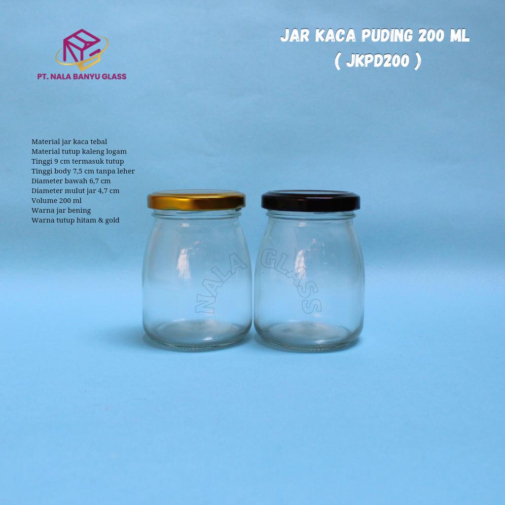 JKPD200 jar kaca puding 200ml / botol kaca puding 200ml / jar selai/yogurt