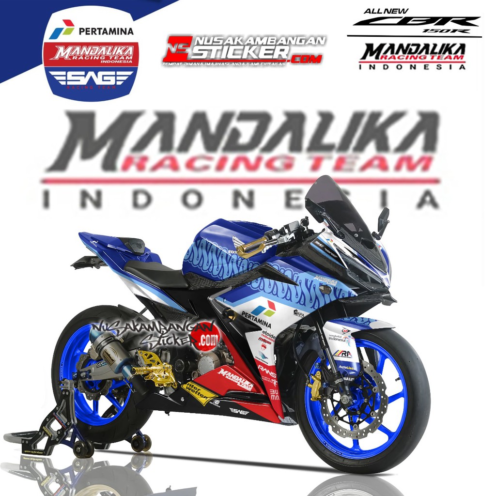 Stiker All New CBR 150R MANDALIKA BIRU
