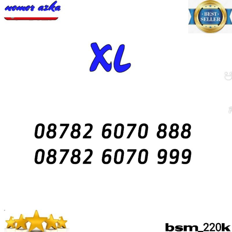 Nomer Cantik Kartu Perdana XL seri triple 666 777 888 999 rapi terbaru up12