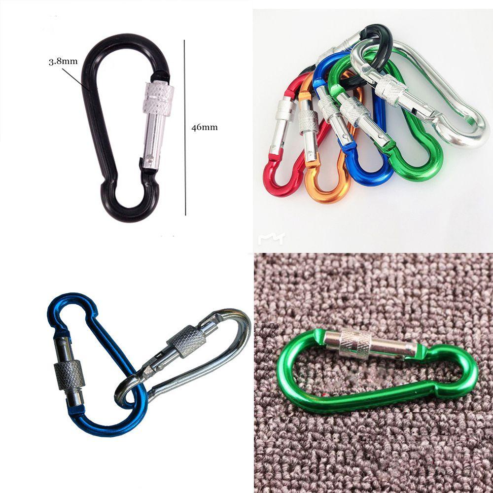 TOP 5/10pcs Tombol Panjat Peralatan Olahraga Luar Ruangan Safety Alloy Carabiner