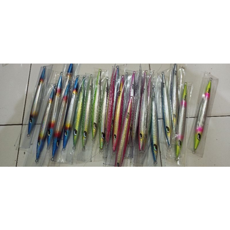 metal jig model pabble 200gr gid biru