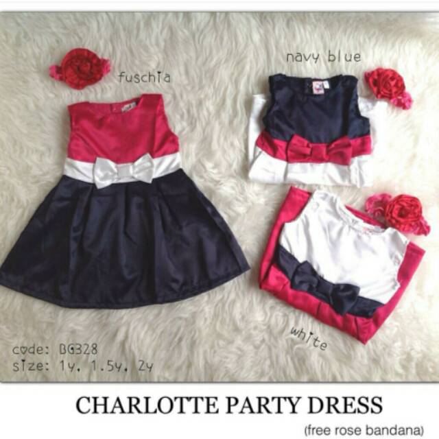 Baju Dress / Pesta / Party Bayi / Anak Charlotte