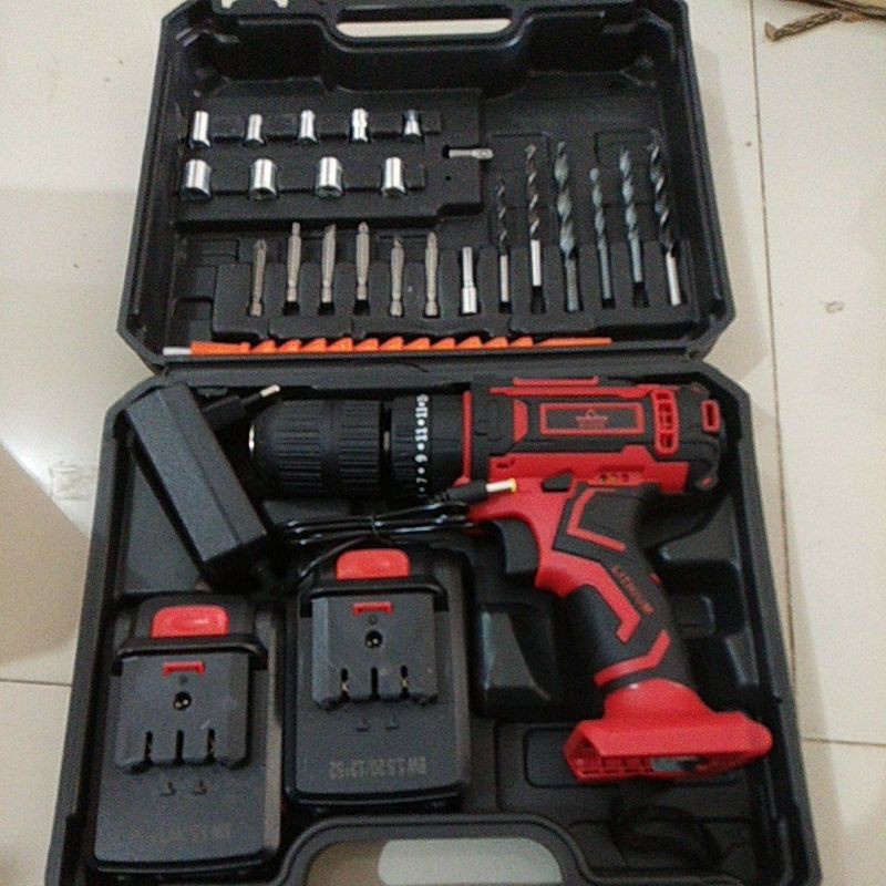 YUKIDO 36v/36volt/36 volt Bor baterai impact drill 25 torsi set koper