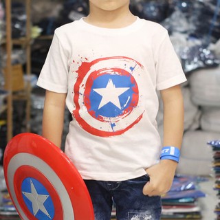  Konveksi Baju Anak Bandung  Combed Superhero CAPTAIN PUTIH 