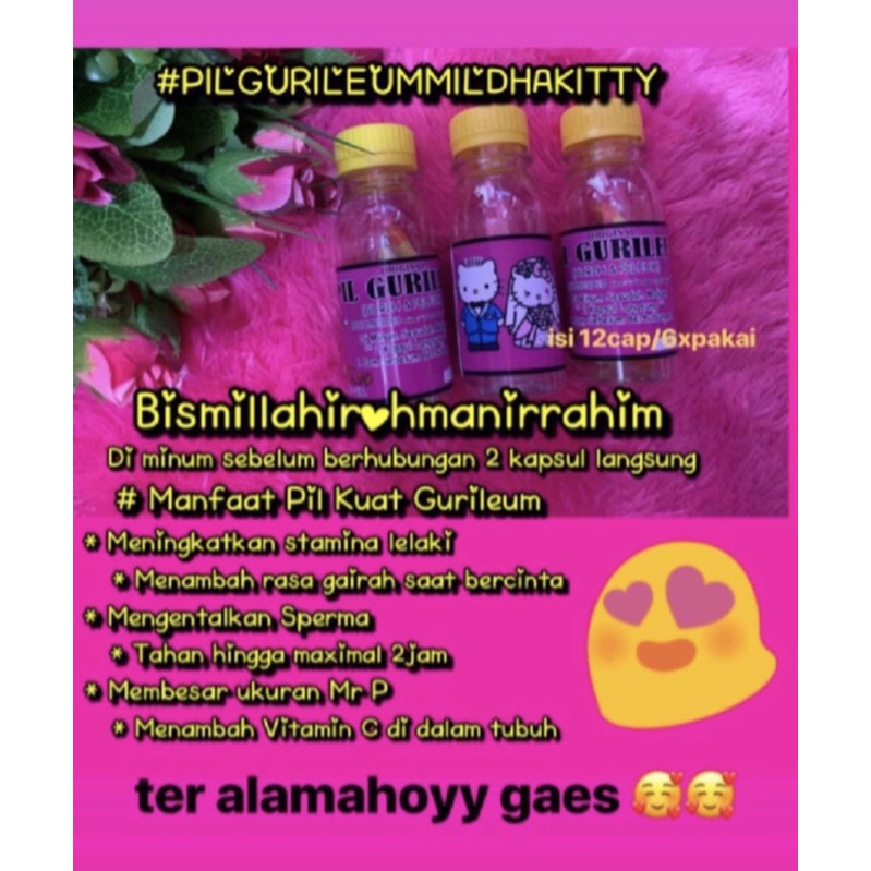 

pil gurilem teh mildhakitty / pil kuat midhakitty / pembesar mr P