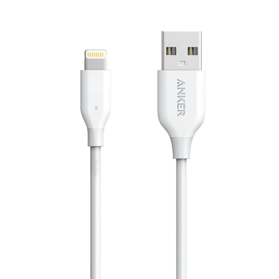 ANKER AK-A8111 MFi PowerLine Lightning Cable 3ft WHITE
