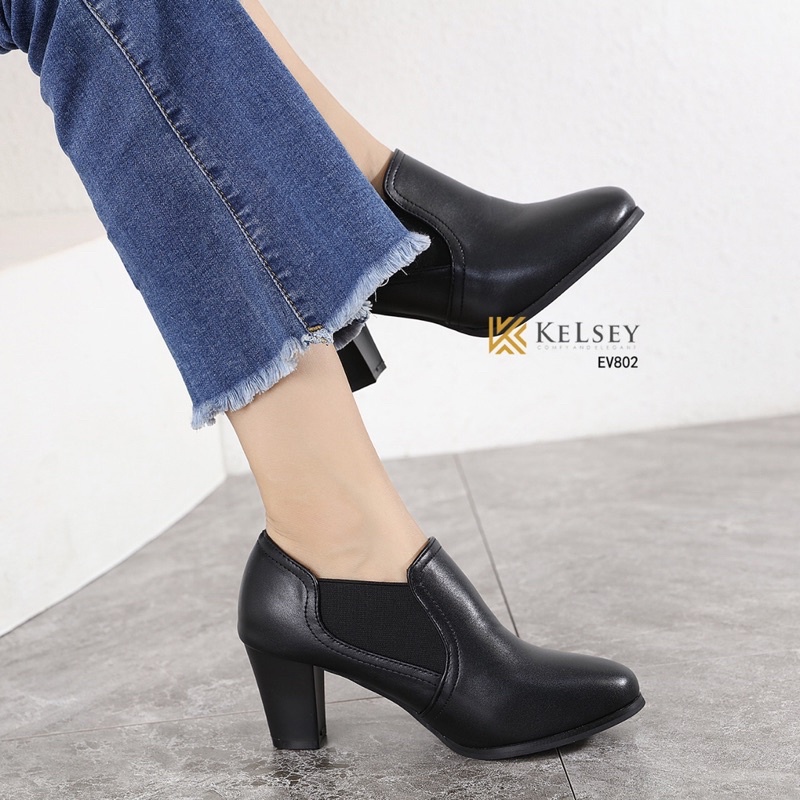 Kelsey Sepatu Boots Hak Tinggi 5cm Wanita EV802