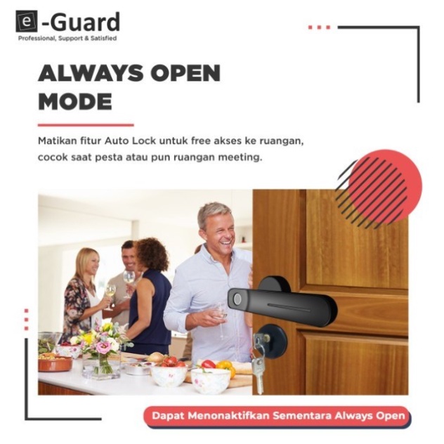 e-Guard Kunci Pintu Fingerprint Digital Smart Door Lock LG1665 Kost