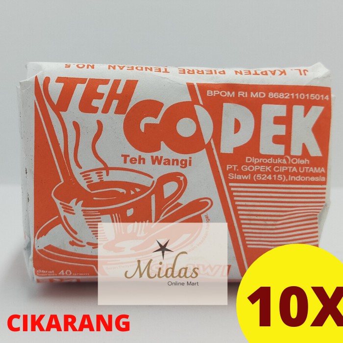 

Teh Gopek Merah 10 Pcs X 40 gram