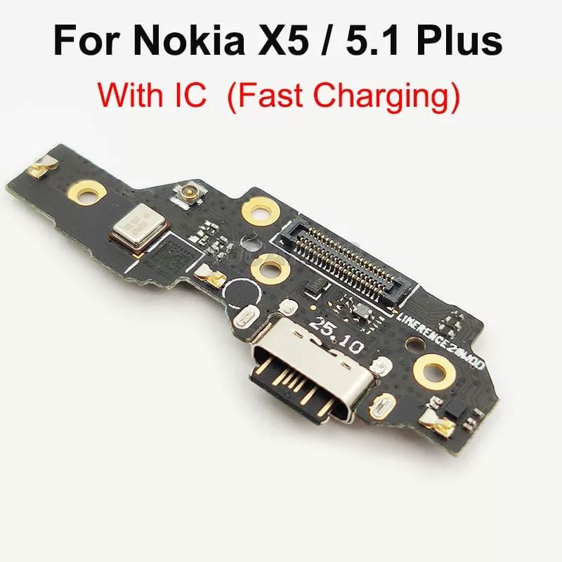 FLEKSIBEL KONEKTOR CAS CHARGER NOKIA 5.1 PLUS X5 - NOKIA 6.1 PLUS X6 FLEXIBLE MIC