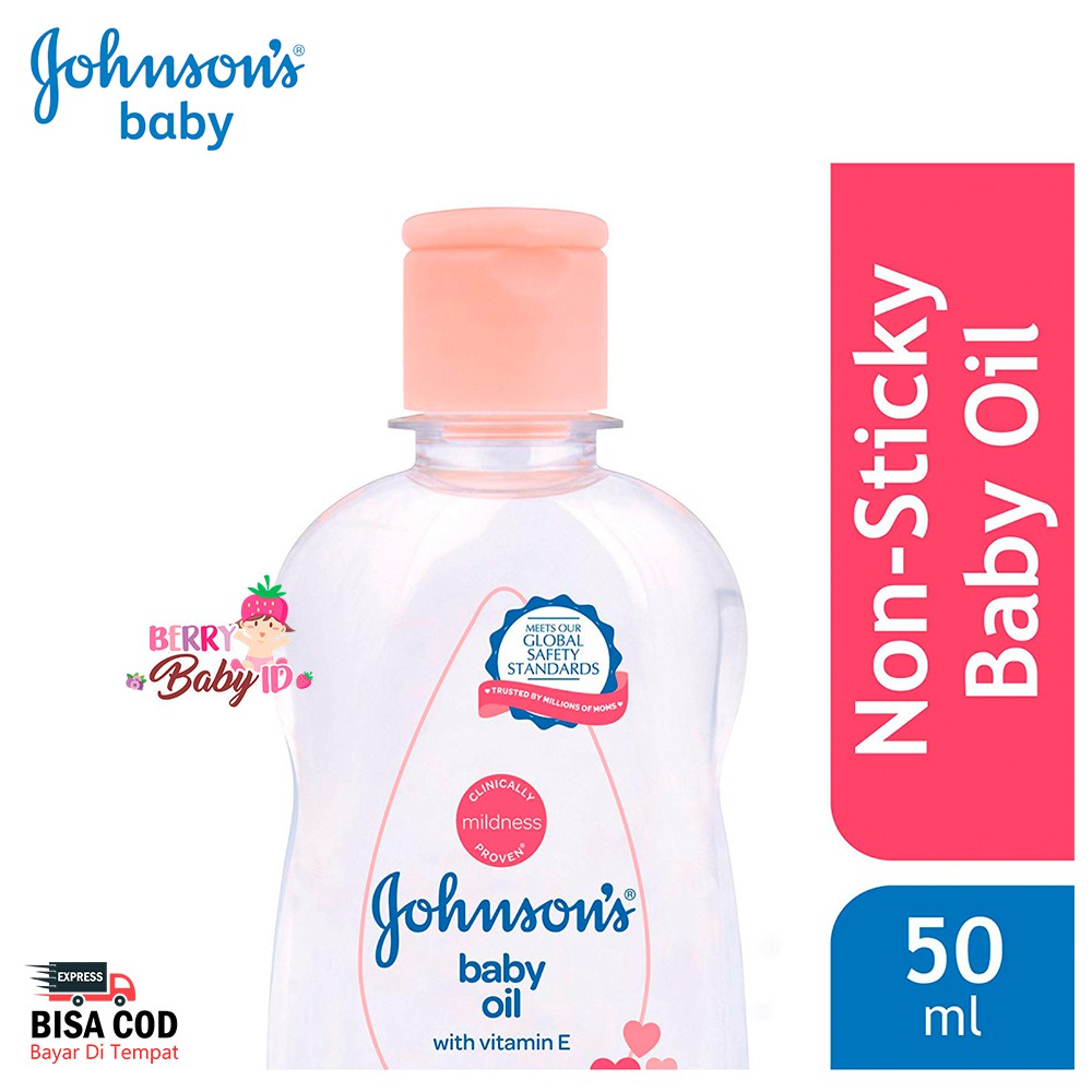 Johnson's Baby Oil 50 ml Minyak Pijat Bayi Anak 50ml 50 ml Johnsons Berry Mart