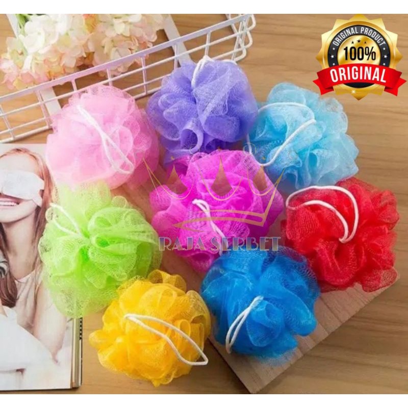 Spons Mandi Tebal - Shower Puff Bath Sponge - Warna Random