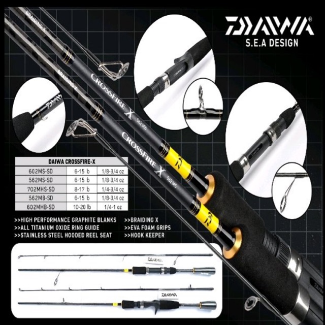 Joran daiwa crossfire x 602 ms-sd