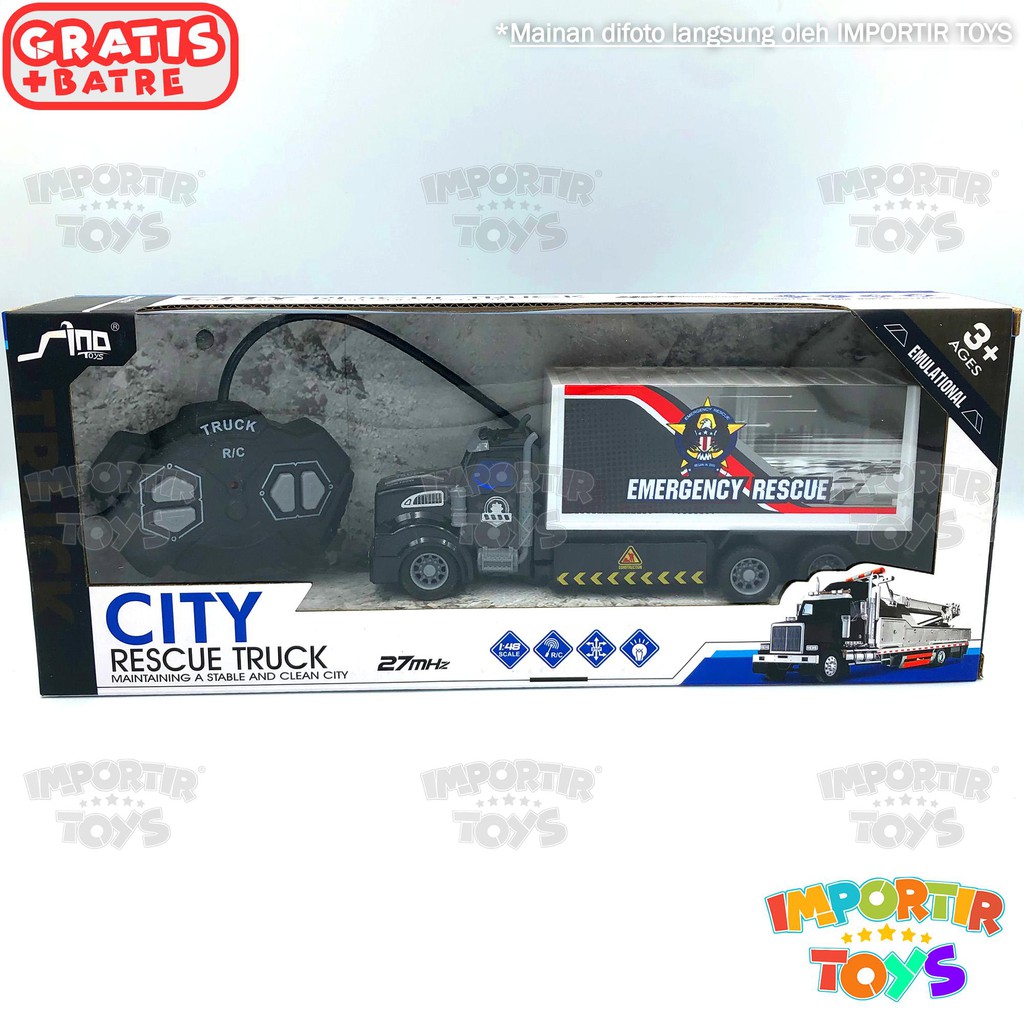 Mobil Truck CONTAINER REMOTE POLISI BOX (RC) IMPORTIR TOYS QUALITY