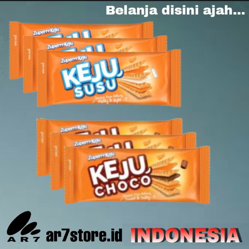 

ZUPERRR keju susu,keju choco 1 pack 10 pcs x 23gr(packing)