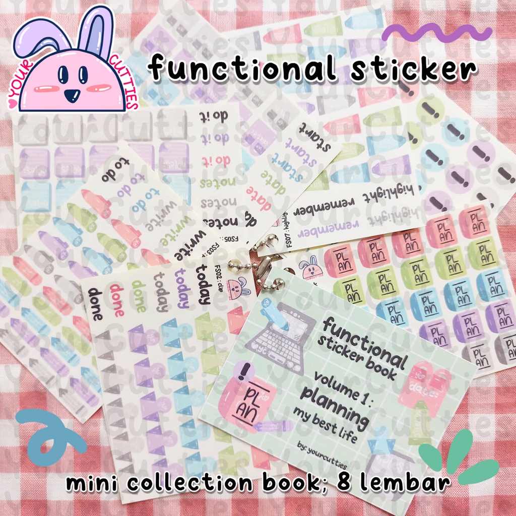 

[STICKER BOOK] STIKER FUNCTIONAL ICON PLANNING MY BEST LIFE JURNAL BUJO PLANNER LUCU MURAH