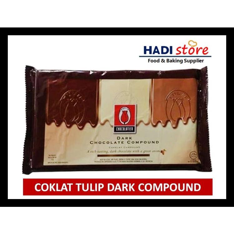 

Tulip Dark Chocolate Compound (Dcc) 1 Kg/ Coklat Blok Batangan Premium