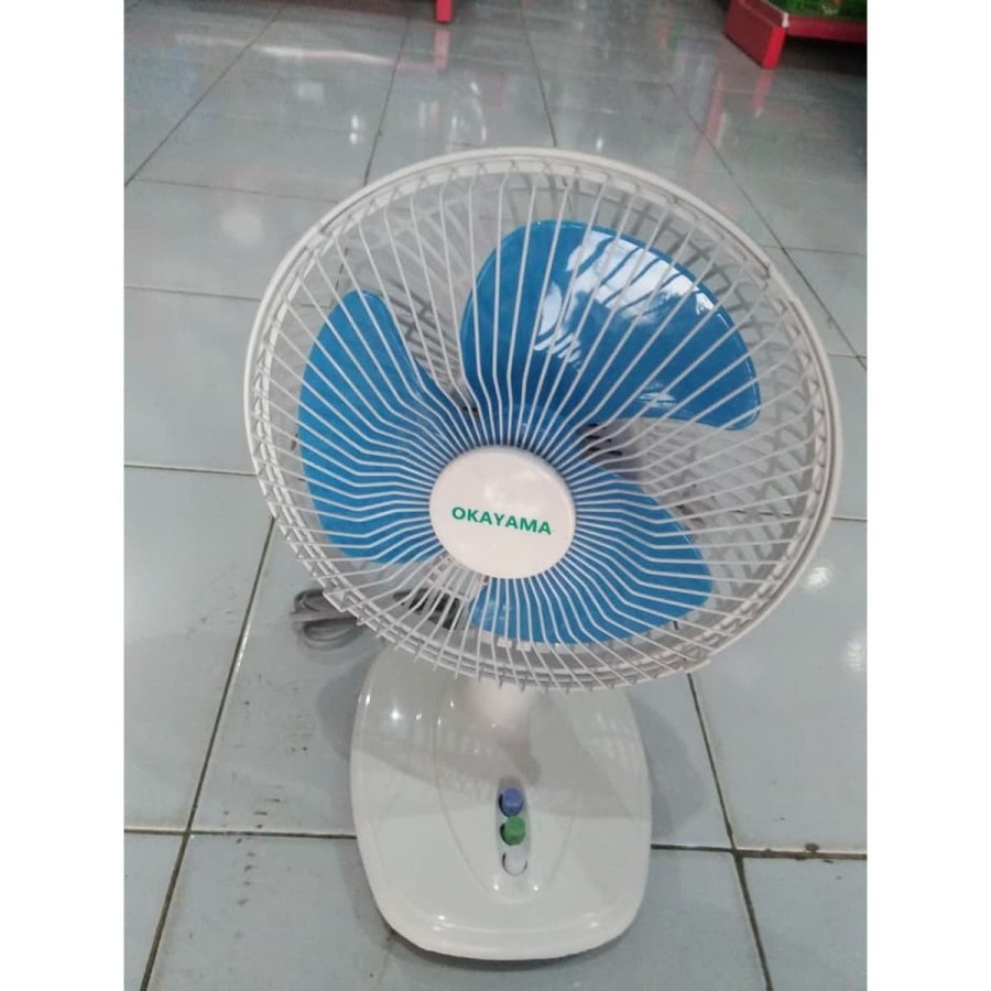 OKAYAMA ,OK  808  , KIPAS ANGIN MEJA DUDUK DESKFAN BRAND OKAYAMA UKURAN 8 INCi