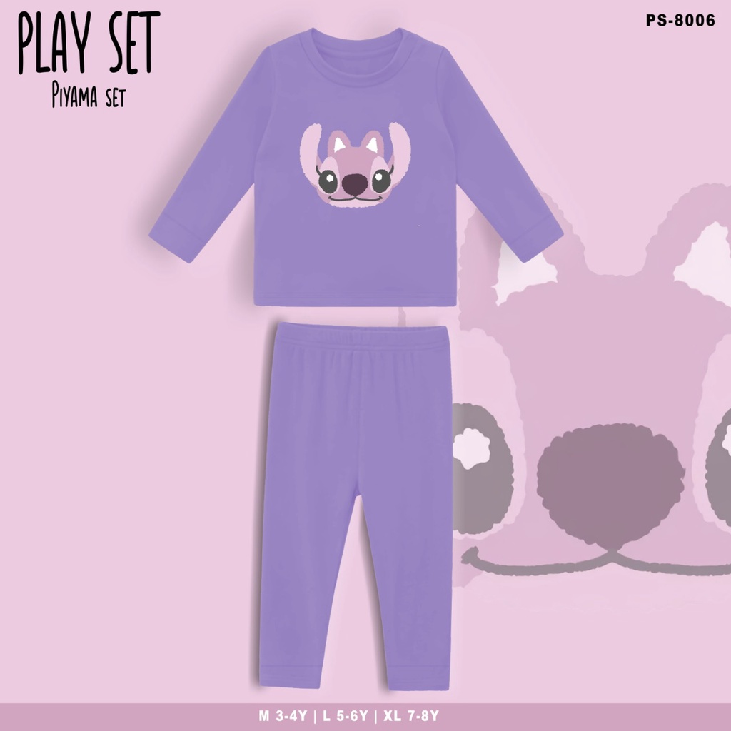 PLAYSET PAJAMAS ANAK BERGAMBAR ANGEL / BAJU TIDUR ANAK SET / TERMURAH