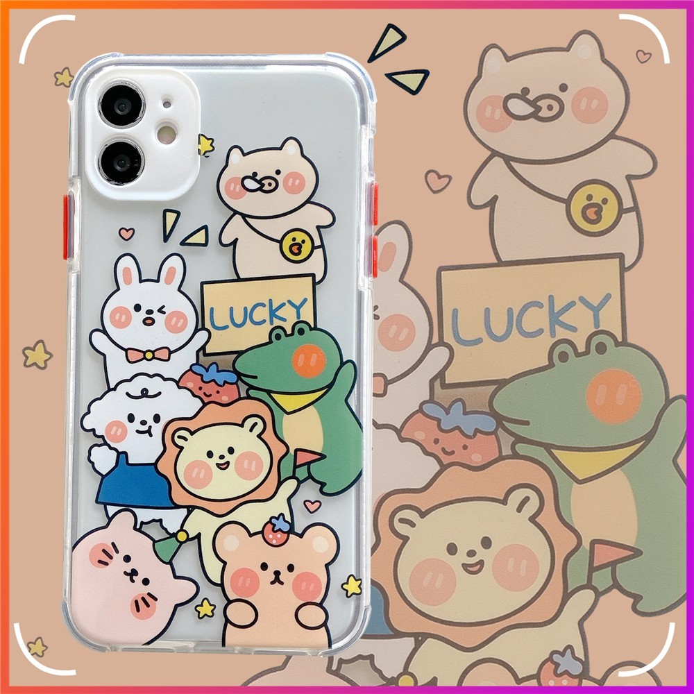 Casing Soft Case Tpu Motif Kartun Kebun Binatang Lucu Anti Jatuh Untuk Iphone 12 Mini 11pro Max Shopee Indonesia