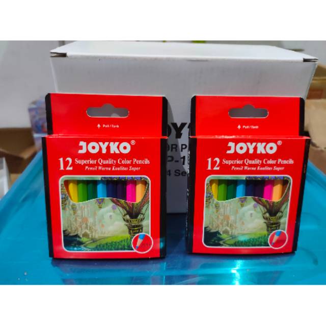 

Pensil warna 12 warna pendek joyko CP-102