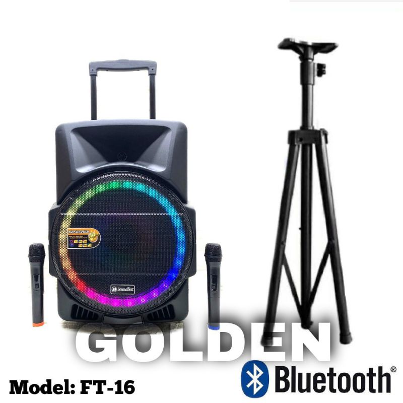 Speaker Portable Wireless Soundbest FT 16 Original 15 inch Bluetooth - USB