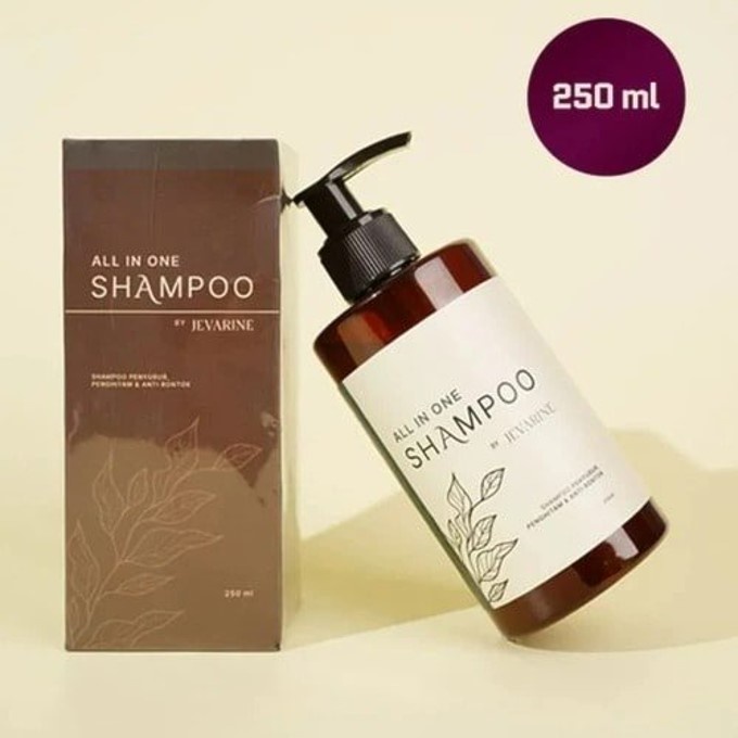 JEVARINE Shampoo All In One Penumbuh Rambut Cepat anti Ketombe Rontok Bercabang Sampo Peyubur Rambut Wanita Panjang Lebat Lembut Dan Lembab Ori Bpom