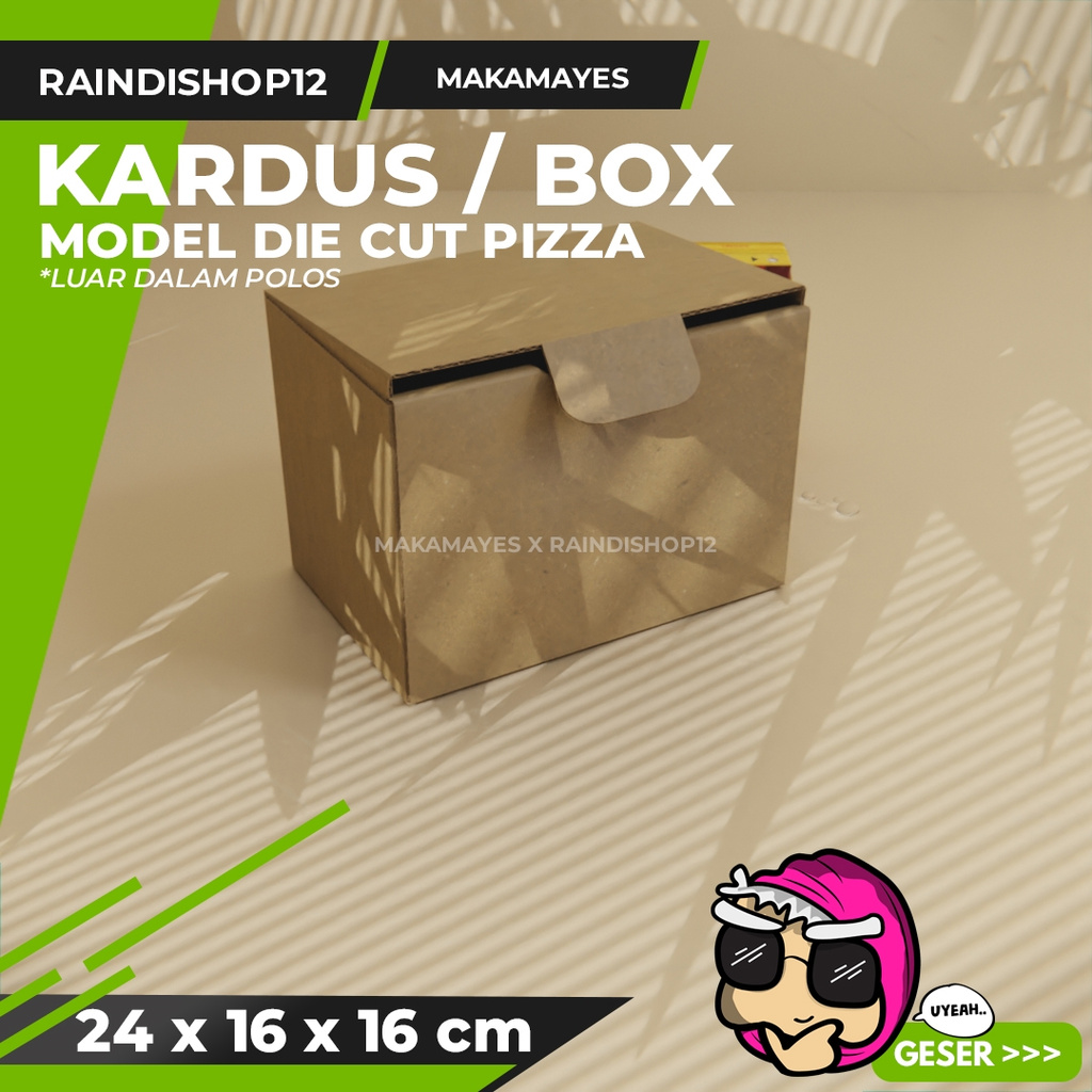 

(MIN 5 PCS) BOX 24 X 16 X 16 CM KARDUS DIE CUT PIZZA KEMASAN PACKAGING KADO